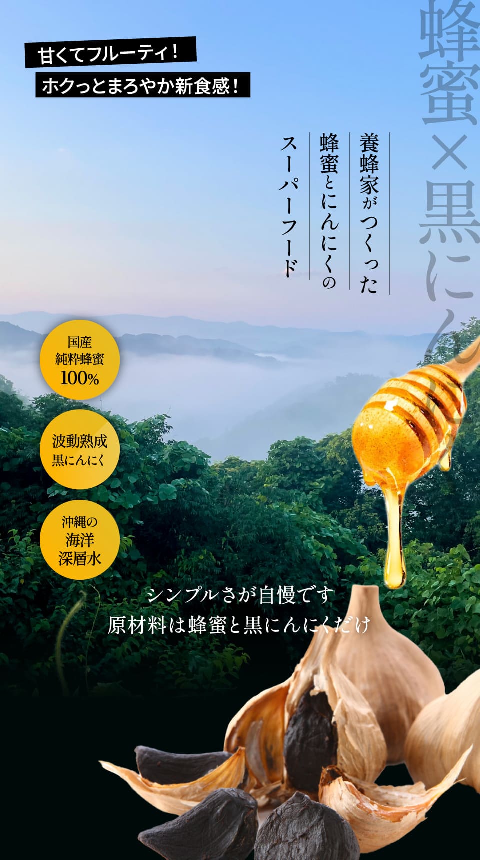 甘くてフルーティー！ホクっとまろやかな新食感！蜂蜜漬け黒にんにく【りせらや養蜂園】